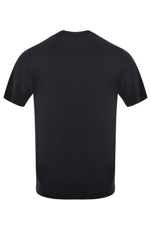 T-shirt in filo di cotone nero PAOLO PECORA | A015F1009000